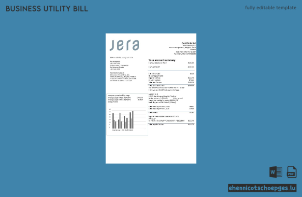 JERA Power Thailand Geschäftsstromrechnung Beispielvorschau
